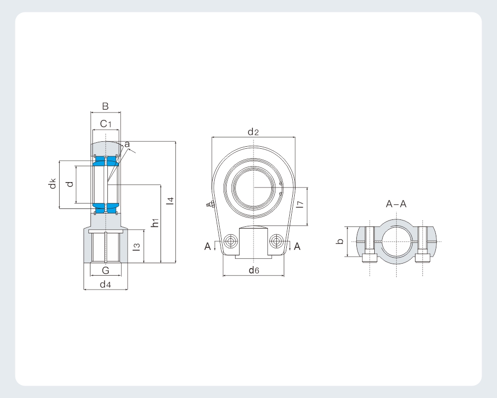 Rod ends witu locking slot and female thread